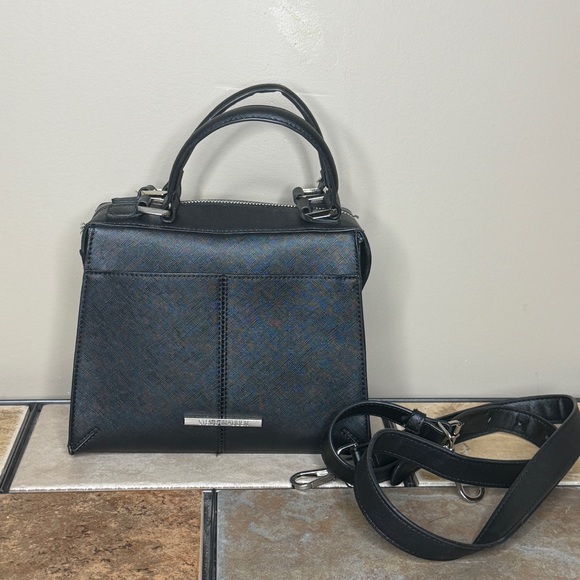 Steve Madden Black Handbag Minimalist Small Purse with Crossbody Shoulder Strap - Picture 2 of 16